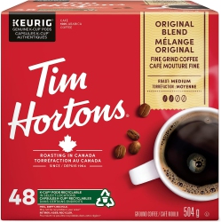 TIM HORTONS Original Coffee Blend, Single Serve Keurig K-Cup Pods, Medium Roast, 48 Count
