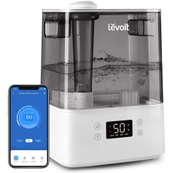 LEVOIT Humidifier for Bedroom, Cool Mist Humidifiers for Plants, 6L Top Fill for Large Room, Essential Oil Tray, Smart Control, Work \w Alexa, Auto