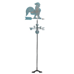 DAK 3' Weathered Patina Polished Rooster Outdoor Patio Weathervane