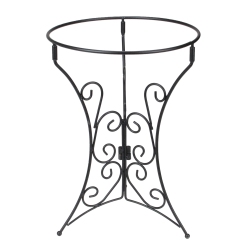 NORTHLIGHT 11.25" Ornate Standing Outdoor Garden Gazing Ball Stand In Black