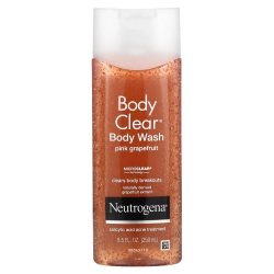 NEUTROGENA Body Clear Acne Body Wash - Maximum Strength Salicylic Acid, Vitamin C - Oil Free - Grapefruit Scent - 250Ml In Pink