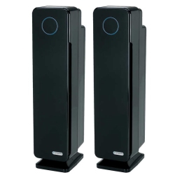 GERMGUARDIAN Elite 4-In-1 Uv-C Tower Plus Air Purifier, 2-Pack