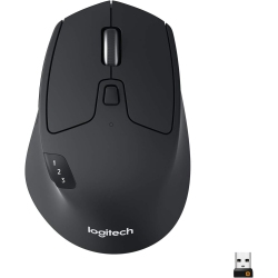 LOGITECH Openbox M720 Triathlon Multi-Device Wireless Mouse, Bluetooth, USB Unifying Receiver -Black