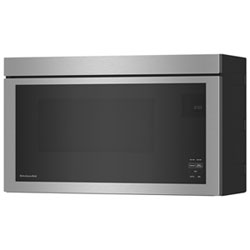 Kitchenaid Over-The-Range Turntable-Free Flush-Mount Microwave - 1.1 Cu. Ft. - Stainless Steel