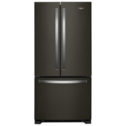 Réfrigérateur À Deux Portes 22,1 Pi³ Et 33 Po Avec Distributeur D'eau De Whirlpool (Wrff5333Pv) - Inox Noir