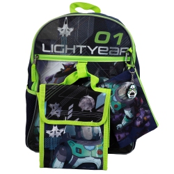 BIOWORLD Buzz Lightyear Emperor Zurg 5 Piece Kids 16" Backpack Set