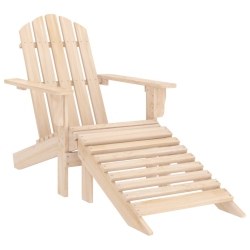 VIDAXL Garden Adirondack Chair With Ottoman Solid Fir Wood