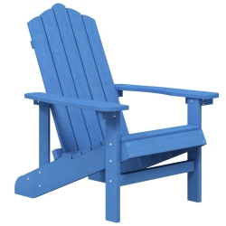 VIDAXL Garden Adirondack Chair HDpe Aqua In Blue