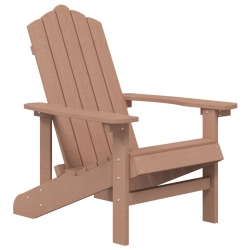 VIDAXL Garden Adirondack Chair HDpe In Brown