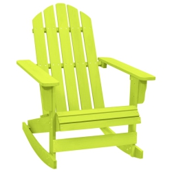 VIDAXL Garden Adirondack Rocking Chair Solid Fir Wood In Green