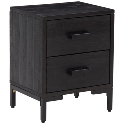VIDAXL Bedside Cabinet 36X30X45 Cm Solid Pinewood In Black