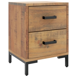 VIDAXL Bedside Cabinet 36X30X45 Cm Solid Pinewood In Brown