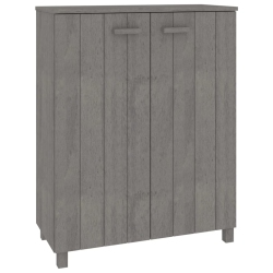 VIDAXL Shoe Cabinet Hamar Light 85X40X108 Cm Solid Wood Pine In Grey