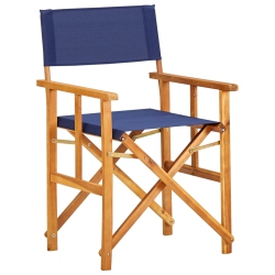 VIDAXL Director's Chair Solid Acacia Wood In Blue