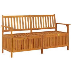VIDAXL Storage Bench 148 Cm Solid Wood Acacia
