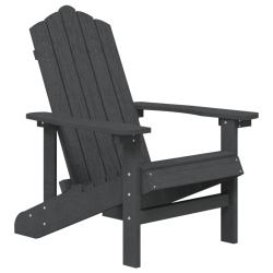 VIDAXL Garden Adirondack Chair HDpe Anthracite