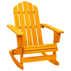VIDAXL Garden Adirondack Rocking Chair Solid Fir Wood In Orange