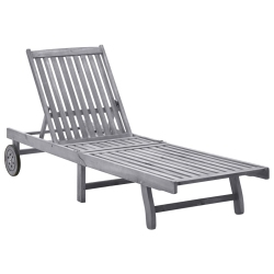 VIDAXL Sun Lounger Solid Acacia Wood