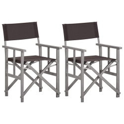 VIDAXL Director's Chairs 2 PCs Solid Acacia Wood
