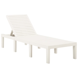 VIDAXL Sun Lounger Plastic In White