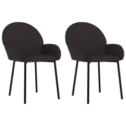 VIDAXL Dining Chairs 2 PCs Faux Leather In Black