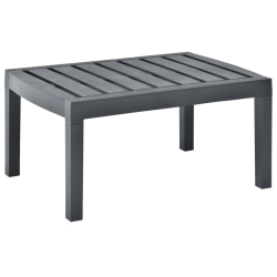 VIDAXL Garden Table Anthracite 78X55X38 Cm Plastic