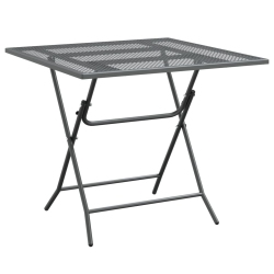 VIDAXL Garden Table 80X80X72 Cm Expanded Metal Mesh Anthracite