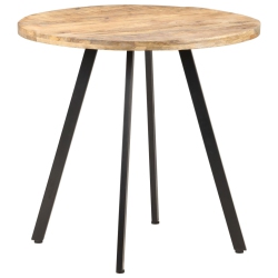 VIDAXL Dining Table 80 Cm Rough Wood In Mango