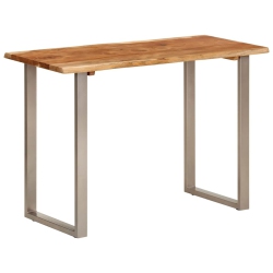 VIDAXL Dining Table, Rustic Design Bistro Table for Dining Room, Solid Wood, 43.3"x19.6"x30