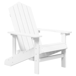 VIDAXL Garden Adirondack Chair HDpe In White