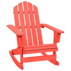 VIDAXL Garden Rocking Adirondack Chair Solid Fir Wood In Red