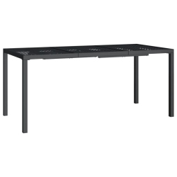 VIDAXL Garden Table Anthracite 165X80X72 Cm Steel
