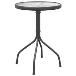 VIDAXL Garden Table Ø50X71 Cm Steel Anthracite