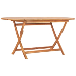 VIDAXL Folding Patio Table 62.9"x31.4"x29.5" Solid Teak Wood