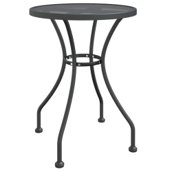 VIDAXL Garden Table Ø60X72 Cm Expanded Metal Mesh Anthracite
