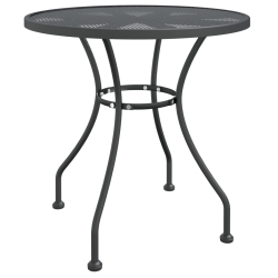 VIDAXL Garden Table Ø80X72 Cm Expanded Metal Mesh Anthracite