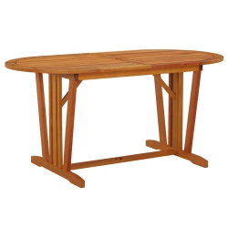 VIDAXL Garden Table 160X85X75 Cm Solid Wood Eucalyptus