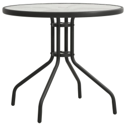 VIDAXL Bistro Table Anthracite Ø80X71 Cm Steel
