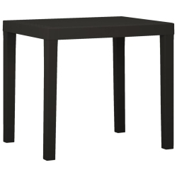 VIDAXL Garden Table Anthracite 79X65X72 Cm Plastic