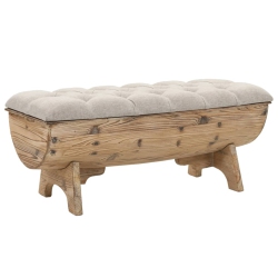 VIDAXL Storage Bench 103 Cm Solid Wood Fir