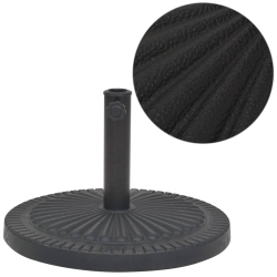 VIDAXL Parasol Base Resin Round 14 Kg In Black