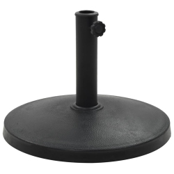 VIDAXL Parasol Base Round Polyresin 10 Kg In Black