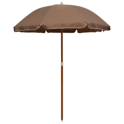 VIDAXL Garden Parasol With Steel Pole 180 Cm Taupe