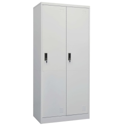 VIDAXL Wardrobe Light 80X50X180 Cm Steel In Grey