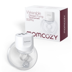 MOMCOZY S12 Pro Hands Free Breast Pump, Electric Wearable Breast Pump 24MM In White