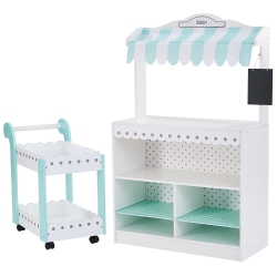 TEAMSON KIDS My Dream Bakery Shop Dessert Stand Playset Roleplay Mint In White