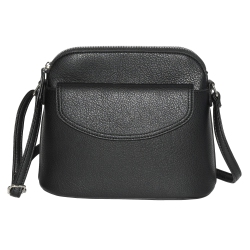 NICCI Crossbody Bag With Front Flap In Black