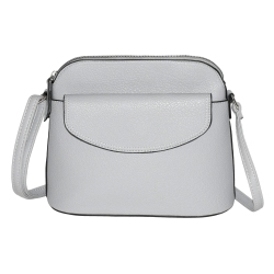 NICCI Crossbody Bag With Front Flap, Light In Grey