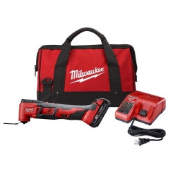 MILWAUKEE 2626-21Cp M18 18-Volt Lithium-Ion Cordless Oscillating Multi-Tool Kit Logo, Small In White