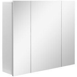 KLEANKIN 28" X 24" Medicine Cabinet, Wall Mounted Bathroom Mirror Cabinet With Mirrored Doors, Adjustable Shelves In White